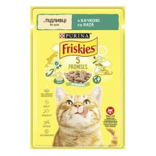 Влажный корм для взрослых котов Friskies с уткой в подливе 85 г 12554758