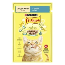 Влажный корм для взрослых котов Friskies с тунецем в подливе 85 г 12554769