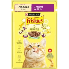 Влажный корм для взрослых котов Friskies с ягненком в подливе 85 г 12554749