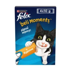 Лакомство для котов Felix Deli Moments с курицей 4x10 г 12608084