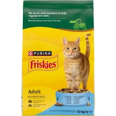 Сухой корм для котов Friskies Adult с лососем и овощами 10 кг 12460656