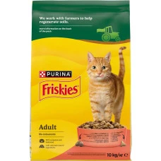 Сухой корм для котов Friskies Adult с говядиной, курицей и овощами 10 кг 12460657