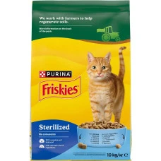 Сухой корм для стерилизованных котов Friskies Sterilized с лососем, тунцем и овощами 10 кг 12606946
