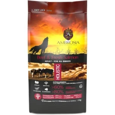 Сухий корм для дорослих собак усіх порід Ambrosia Grain Free Dog Adult Beef & Fresh Salmon з яловичиною та свіжим лососем 2 кг 1305591