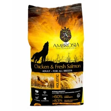 Сухий корм для дорослих собак усіх порід Ambrosia Grain Free Dog Adult Chicken & Fresh Salmon з куркою та свіжим лососем 2 кг 1305590
