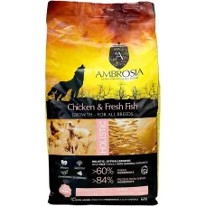 Сухий корм для цуценят усіх порід Ambrosia Grain Free Puppy Chicken & Fresh Fish з куркою та свіжою рибою 6 кг 1305586