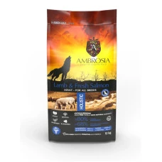 Сухий корм для дорослих собак усіх порід Ambrosia Grain Free Dog Adult Lamb & Fresh Salmon з ягням та свіжим лососем 12 кг 1305593