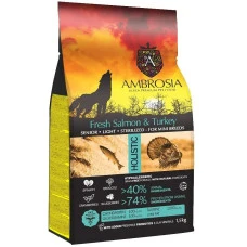 Сухий корм для літніх собак малих порід Ambrosia Grain Senior Sterilized Fresh Salmon & Turkey зі свіжим лососем та індичкою 1.5 кг 1305599