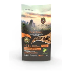 Сухий корм для дорослих собак Ambrosia Mediterranean Dog Adult Fresh Turkey з свіжою індичкою 1,5 кг 1305617
