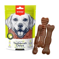 Лакомство для собак Wanpy Toothbrush Chews Beef зубная щетка со вкусом говядины 100 г