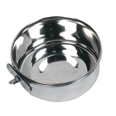 Кормушка для грызунов и птиц Flamingo Feeding Bowl With Nut навесная с гайкой 580 мл 13 см Серебристый 5415245007809