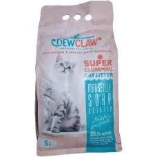 Бентонитовый наполнитель для котов DewClaw с запахом марсельского мыла 5 л 3319