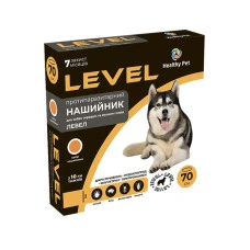 Ошейник противопаразитарный LEVEL для собак 70 см оранжевый 203961