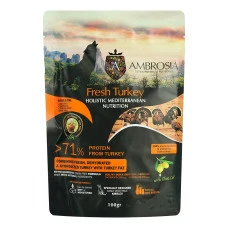 Сухой корм для взрослых собак Ambrosia Mediterranean Dog Adult Fresh Turkey с свежой индейкой 100 г 1305633