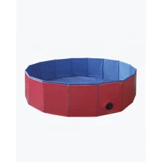 Басейн для собак Nobby Dog Pool L із клапаном для зливу води червоно-синій Ø 160x30 см 62206