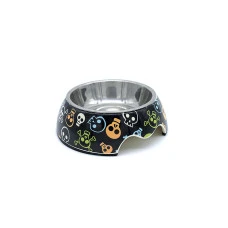 Миска для собак Nobby Skull меламінова чорна Ø 14x4,5 см 160 мл 73683