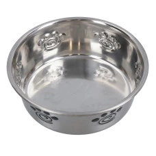 Миска для собак Nobby Heavy Spiral металева срібляста Ø 23,5x7,5 см 2,7 л 73467