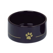 Миска для собак Nobby Golden Paw керамічна чорна Ø 15х6 см 550 мл 82343