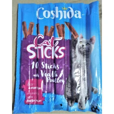 Ласощі м'ясна паличка для котів Coshida Cat Sticks зі смаком телятини та птиці 5 г 20295912