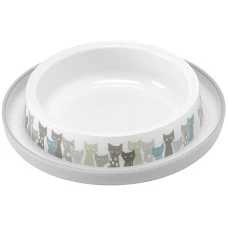 Миска для котів Moderna Trendy Dinner Maasai сіро-біла 15,7х15,7х3,4 см 210 мл H130027BE
