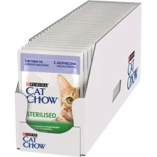 Влажный корм для стерилизованных котов Cat Chow Sterilised с ягненком и зеленой фасолью 85 г x 26 12527609