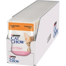 Влажный корм для котят Cat Chow Kitten с индейкой и цукини 85 г x 26 12527720