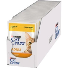 Влажный корм для котов Cat Chow Adult с курицей и цукини 85 г x 26 12527628