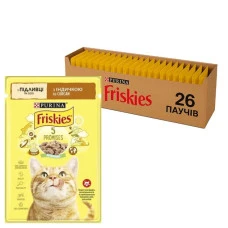 Влажный корм для взрослых котов Friskies с индейкой в подливе 85 г x 26 12554766
