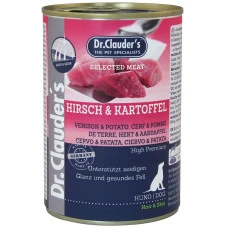 Вологий корм для собак Dr.Clauder's Selected Meat Venison & Potato оленина та картопля 400 г 32449000