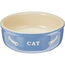 Миска для котів Nobby Cat керамічна бежево-блакитна Ø 13,5х5 см 240 мл 73378