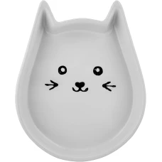 Миска для котів Nobby Kitty Face керамічна біла Ø 13х16х3 см 200 мл 73760