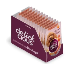 Влажный корм для собак Delickcious с лососем и морковью в крем-супе 85 г x 12 D6211402