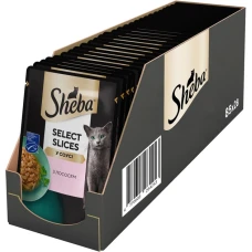 Вологий корм для котів Sheba з лососем у соусі 85 г x 28 410340