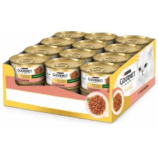 Влажный корм для котов Gourmet Gold Сочное Наслаждение с лососем 85 г x 24 12560357