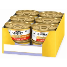 Влажный корм для котов Gourmet Gold Соус Де-люкс с говядиной 85 г x 12 12530870