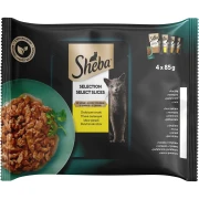 Набор влажного корма для котов Sheba Selection ассорти из мяса птицы в соусе 4 х 85 г 264819