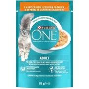 Влажный корм для котов Purina One Adult с курицей и бобами 85 г 12500562