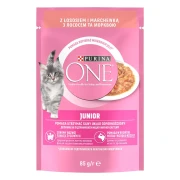 Влажный корм для котят Purina One Junior с лососем и морквой 85 г 12500566