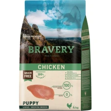 Сухий корм для цуценят середніх та великих порід Bravery Chicken Puppy Large/Medium з куркою 4 кг 04PE004000.0020.0096