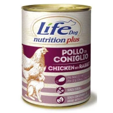 Вологий корм для собак LifeDog Nutrition Plus Chicken & Rabbit з куркою та кроликом 400 г