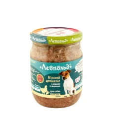 Влажный корм для собак Леопольд Мясной деликатес с курицей и морковью 500 г