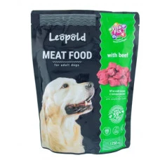 Вологий корм для собак Леопольд Meat Food With Beef з яловичиною 1.25 кг