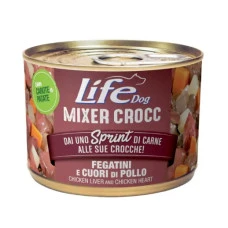 Вологий корм для собак LifeDog Mixer Crocc Fegatini Cuori di Pol куряча печінка та серця 150 гр 24029