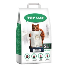 Наповнювач для котячого туалету Top Cat Normal бентонітовий з ароматом лаванди 1.5-2.5 мм 5+1 кг 0026