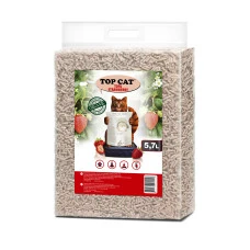 Наповнювач для котячого туалету Top Cat Tofu Strawberry соєвий тофу з ароматом полуниці 5.7 л 0248