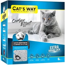 Наполнитель для кошачьего туалета Cat's Way Carbon Effect бентонитовый с активированным углем 6 л CTSWYBX06-009
