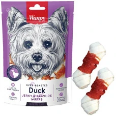 Лакомство для собак Wanpy Duck Jerky & Rawhide Wraps кость с вяленой уткой 100 г DD-02H