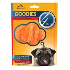 Лакомство для собак 4Dog GOODIES мясные ломтики с курицей 100г 207910