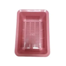 Туалет для котов с сеткой малиновый 40x28x13 см 6857