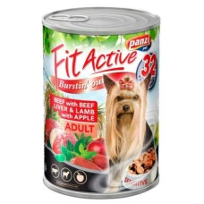 Вологий корм для собак Panzi FitActive м'ясо та печінка яловичини з ягням 1.24 кг